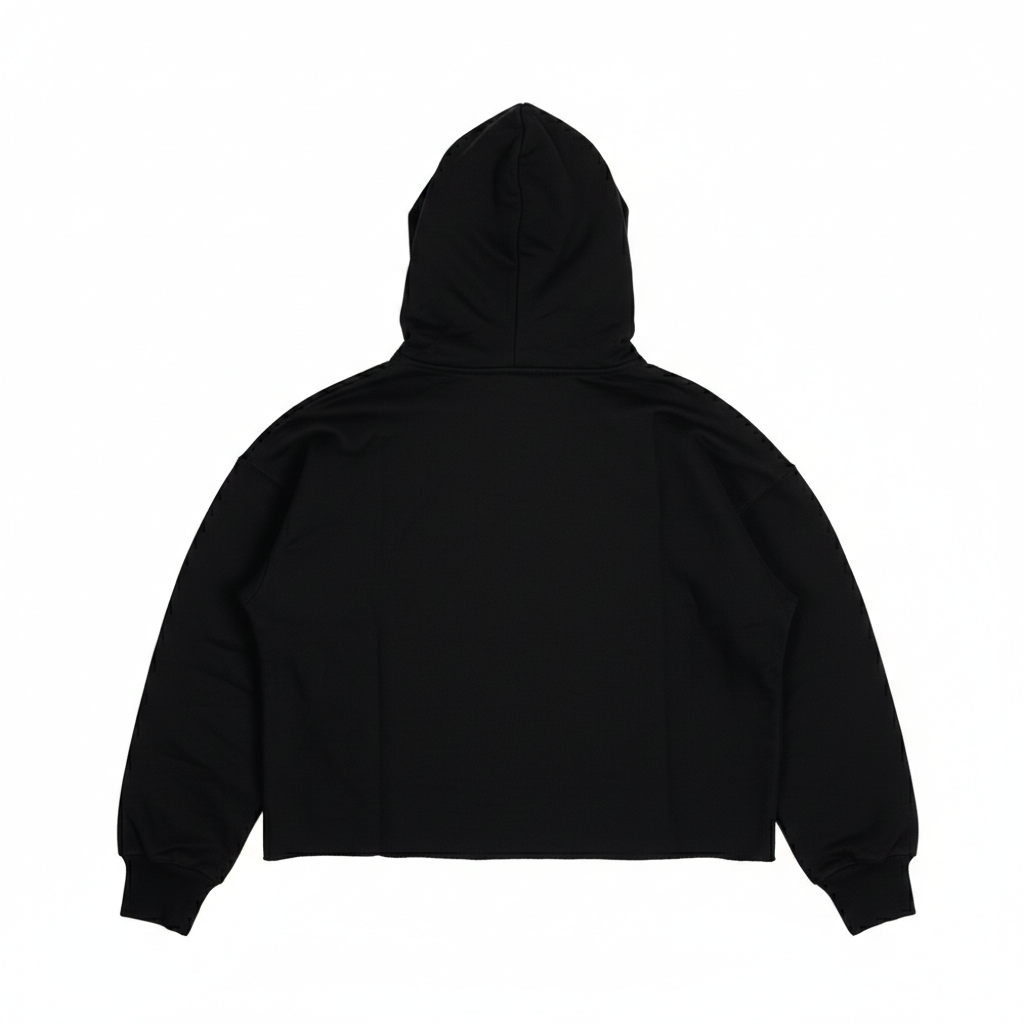 ARTICLE I CROPPED HOODIE -- BLACK