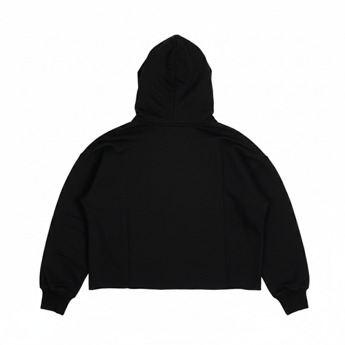 ARTICLE I CROPPED HOODIE -- BLACK